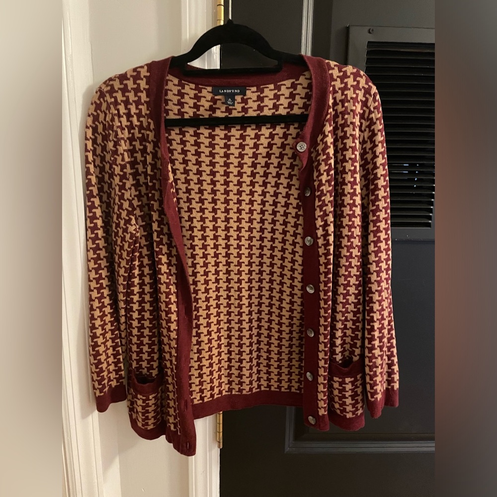 Land’s End - Houndstooth Vintage Cardigan - Picture 3 of 5